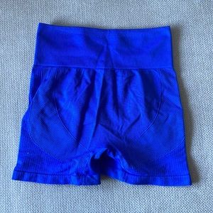 Blue workout spandex